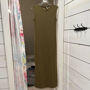 Divided Olive Green Maxi Dress
